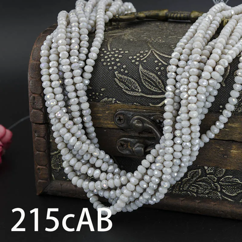 145 шт./лот 4 мм Смешанные граненые стеклянные хрустальные бусины-разделители