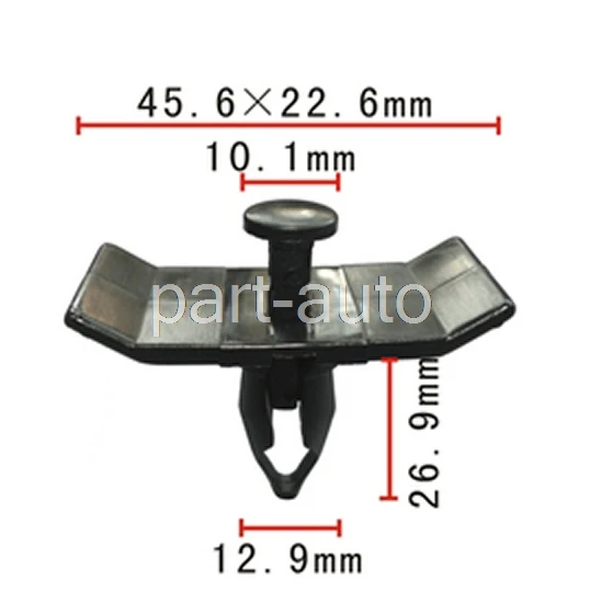 

500x OEM нейлоновый фиксатор задней панели для Chrysler 4630253 Concord & LHS (22x27x13 мм для Dodge Intrepid & Eagle Vision 1993-On