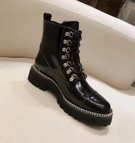 Carpaton/модные кожаные ботинки с закругленным носком женские для верховой езды на