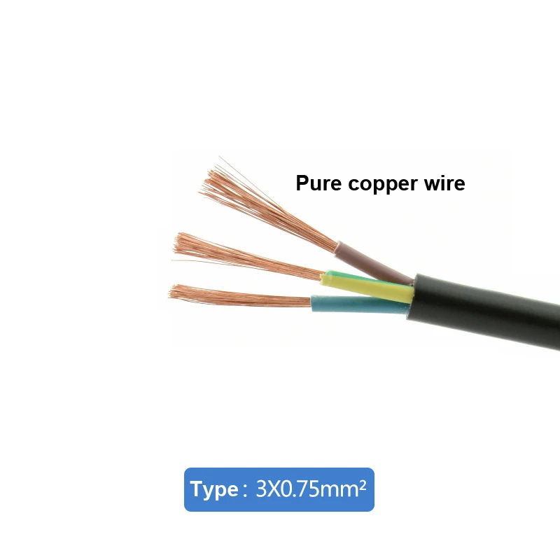 ЕС Plug Мощность шнур VDE AC 1,5 M трансформатор Питание Вход Расширение Кабель ПВХ 3 провода светодиодный освещения Электроника расширить провода