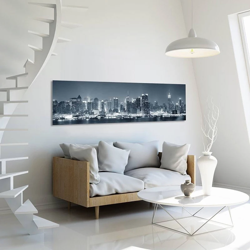 COSY MOMENT City Night Panorama холст художественный постер и картина современный настенное