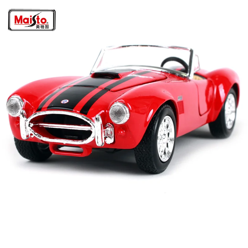 Maisto 1:24 1965 Shelby 427 Кобра красный желтый классический автомобиль литья под давлением