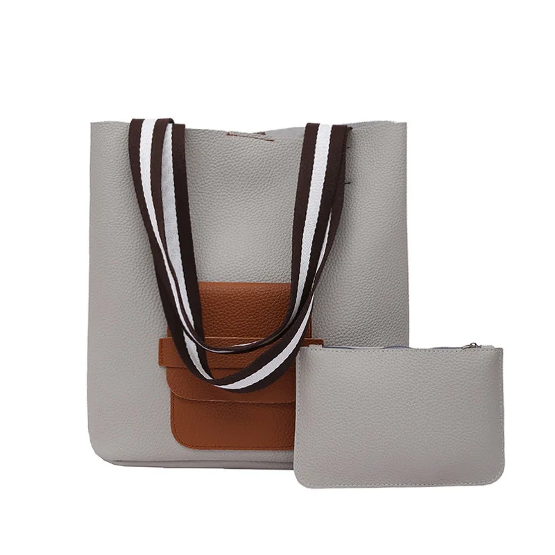 Новые винтажные женские Лоскутная сумка корейской моды плечо кожа композит