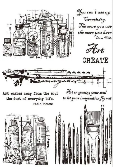 Кисть для ручки/прозрачные штампы рукоделия Скрапбукинг/изготовление