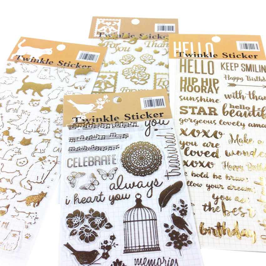 1 шт. милые прозрачные золотистые наклейки для домашних животных | Дом и сад