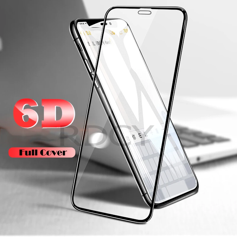 RDCY 6D полное покрытие закаленное стекло пленка для iPhone Xs Max полный изогнутый край протектор экрана на для iPhone XS Protecti