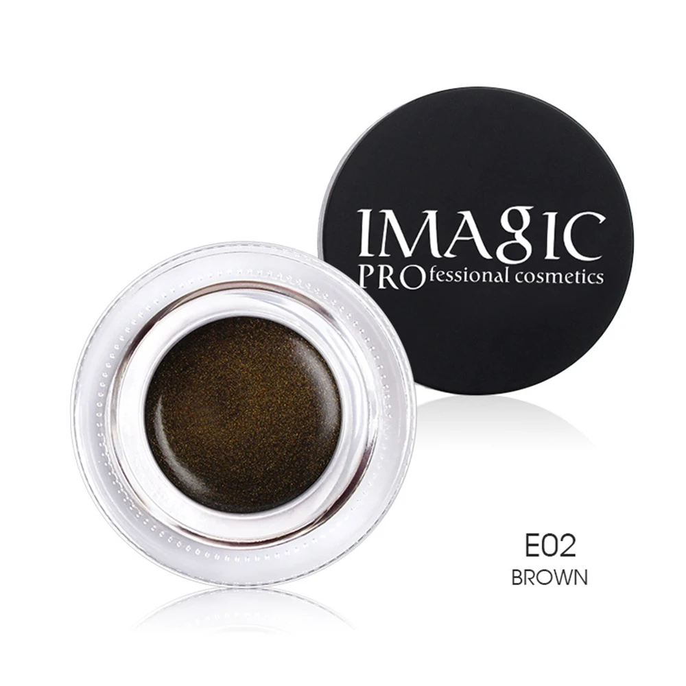 IMAGIC Makeup, новинка, 3 цвета, подводка для глаз, быстросохнущая, водостойкая, не Цветущая, натуральная, долговечная кисть, портативная подводка для глаз, Kajal TSLM1