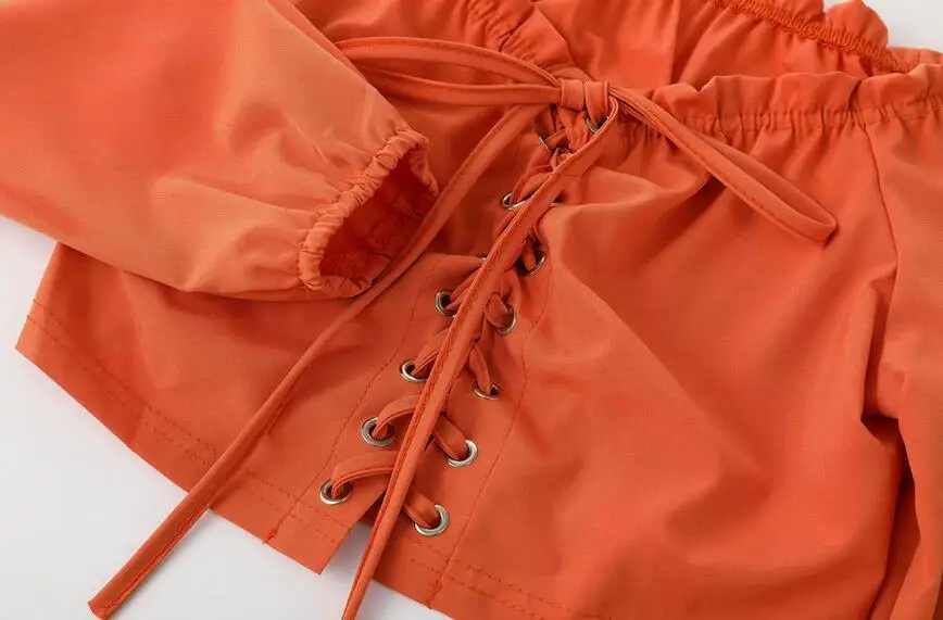 Женская блузка с открытыми плечами длинным рукавом и воротником лодочкой|blouse