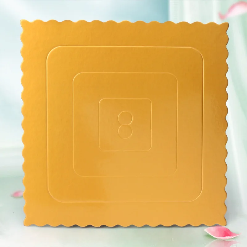 8 дюймов круглые квадратные муссовые доски для торта золотая бумага кексов