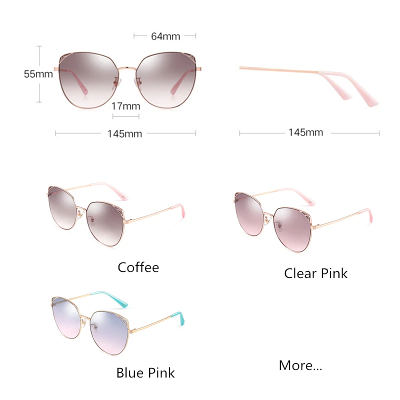 Женские солнцезащитные очки PARZIN Винтажные Солнцезащитные кошачий глаз с