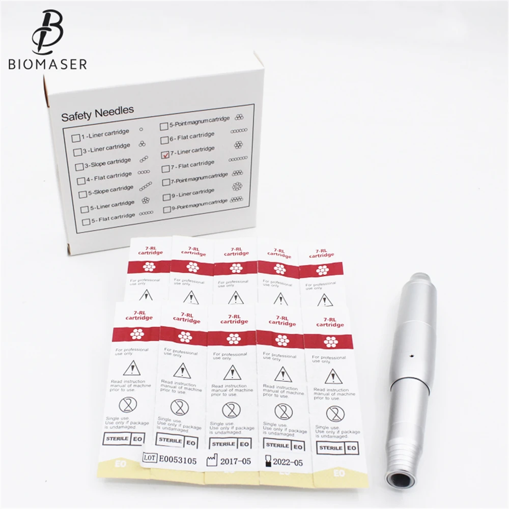 100 шт. картридж для татуировки иглы 1RL/2R/3RL/5RL/7RL/9RL картридж иглы для татуажа Перманентный макияж иглы Советы для бровей губ