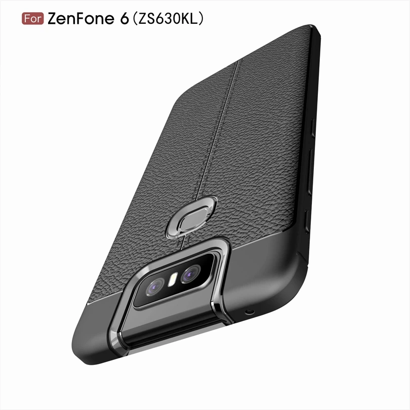 Роскошный мягкий силиконовый чехол для Asus ZenFone 6/ZenFone6 ZS630KL кожаный Противоударная