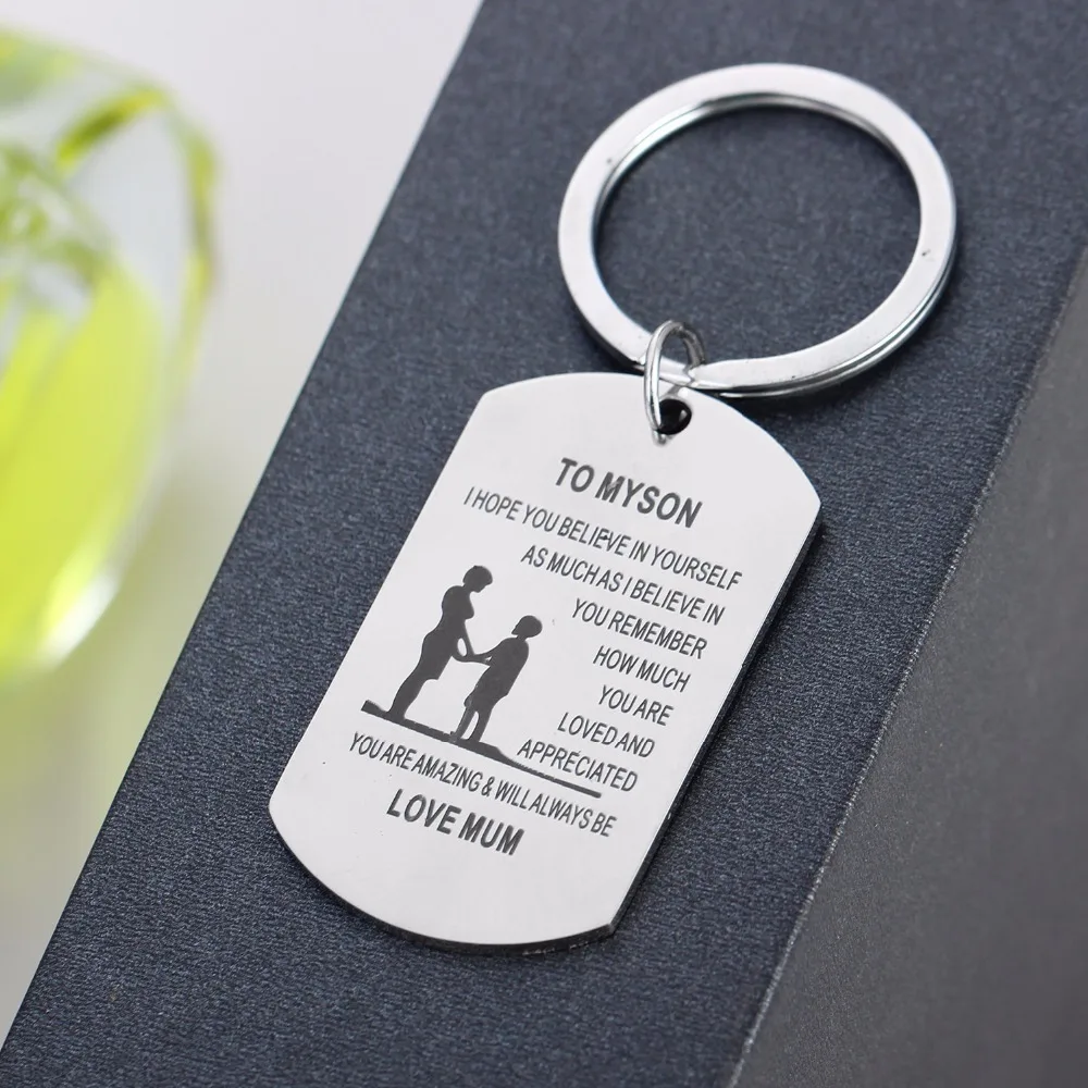 12 шт./лот военный брелок из нержавеющей стали с дизайном на семейную тематику для