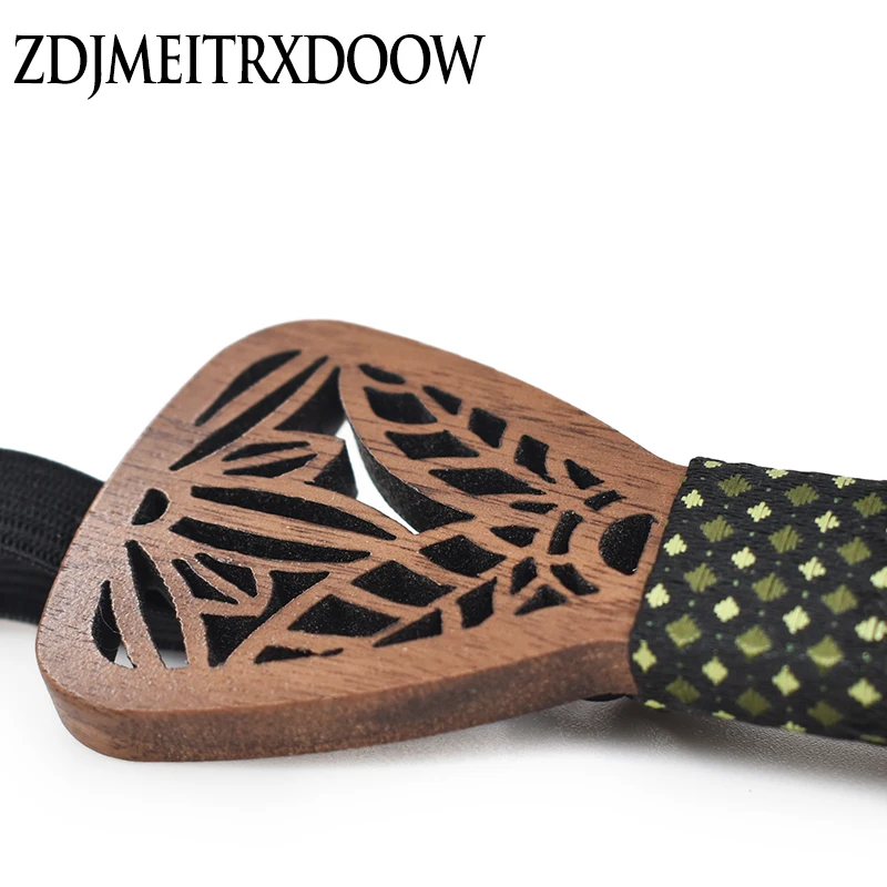 Новый дизайн милый детский деревянный галстук-бабочка для мальчиков цветочный