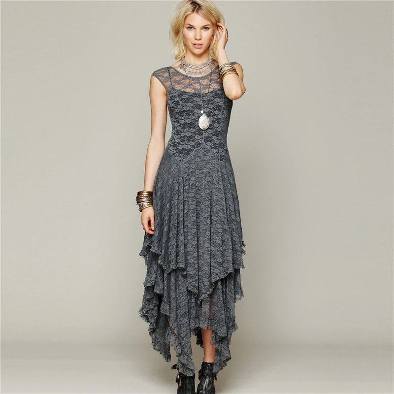 2019 Европейское модное женское Новое кружевное платье сексуальные асимметричные
