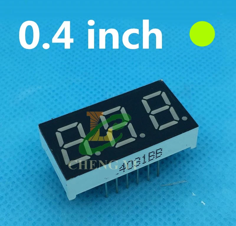 7 сегментов 0.4in. Зеленый светодиодный дисплей 0 4 &quotсветодиодная цифровая трубка
