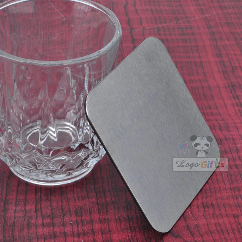 

Personalized aluminum bar coaster custom FREE with your bar logo/telephone/address 50pcs a lot special for coffee mug cups