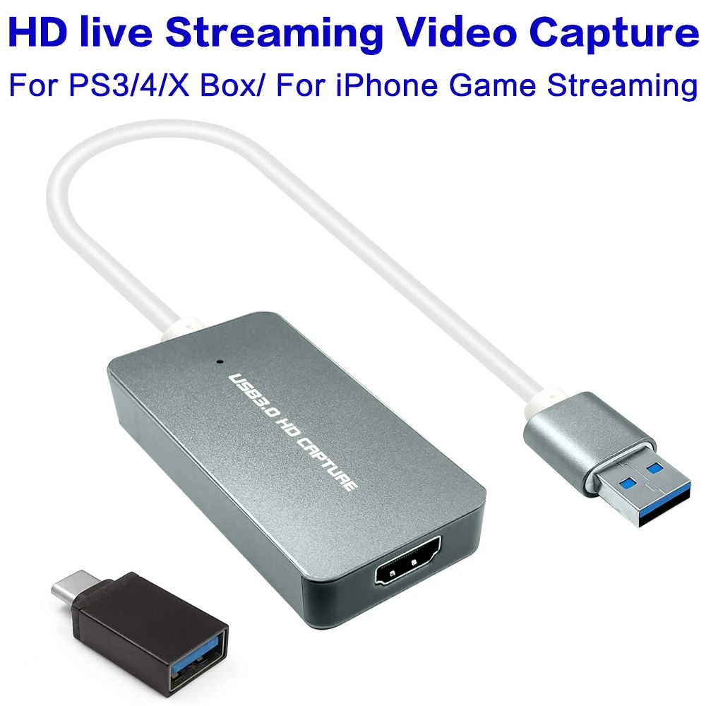Карта видеозахвата USB 3 0 1080P HDMI для записи игр в прямом эфире PS3 PS4 XBOX ONE конференц