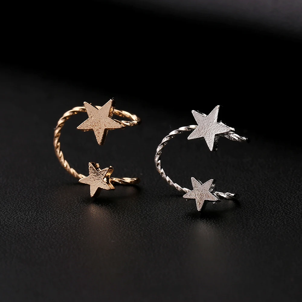 Модные женские серьги клипсы ZLDYOU из цинкового сплава с золотым и серебряным