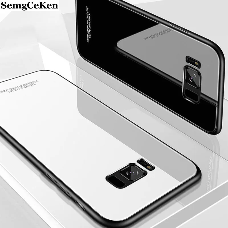 SemgCeKen роскошный оригинальный жесткий стеклянный зеркальный чехол для samsung galaxy s8
