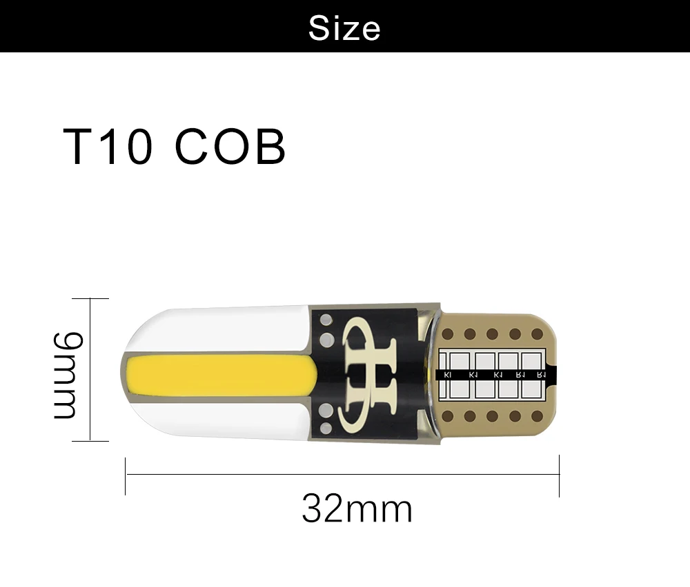 DXZ 1X w5w 12v T10 светодиодный светильник canbus для салона автомобиля, силикагель COB 194 168 клинообразный зазор, указатель поворота, светильник для чтения, светло-голубой цвет