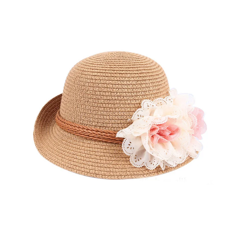 Летние соломенные шляпы для детей детская шляпа с цветочным принтом козырек