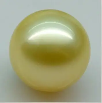 

stunning gorgeous 12-13mm south sea round natural gold pear bead