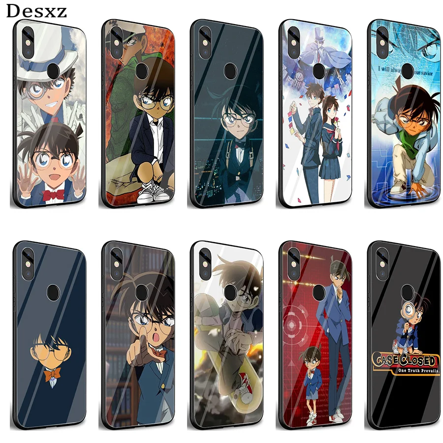 GerleeK стекло ТПУ detective conan чехол для Xiaomi 8 Lite A1 9 pocophone F1 Redmi Note 5 6 7 Pro 6A 4X|Чехлы-накладки|