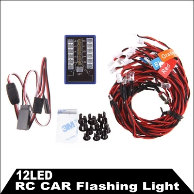 12LED Радиоуправляемый автомобиль с мигасветильник светом фотовспышка для 1:10