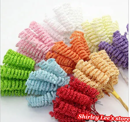 

HOT SALE!!! 144 bunches=1728pcs fabulous handmade mini curly twig in 9 colors,Bomboniere accessories