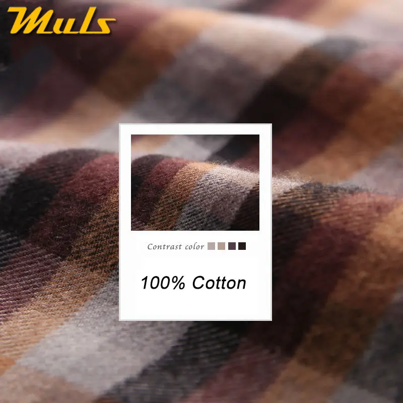 2017 Spring Plaid shirts men long sleeve casual flannel cotton male contrast color fitted plus size M L XL 2XL 3XL 5291 | Мужская одежда