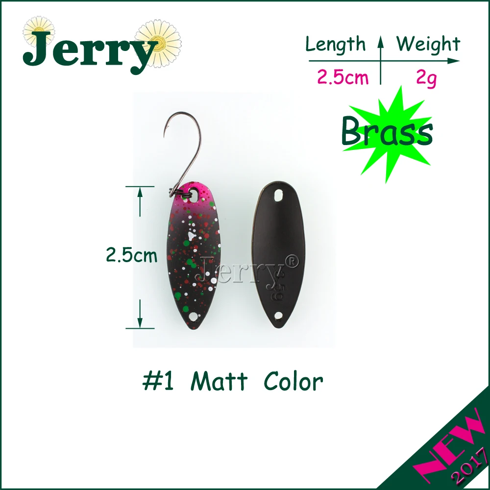 Jerry 1 шт. латунные Форелевые блесны матовые цвета Высококачественная рыболовная