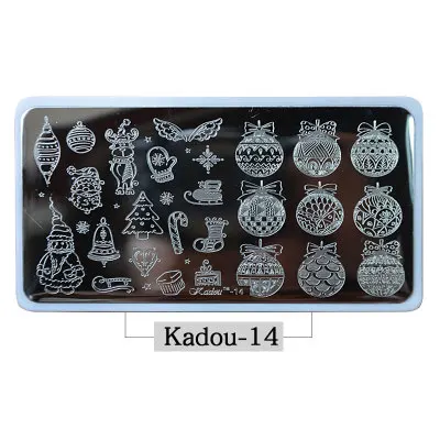 14 Nowflakes(Kadou1-22S)-стальная штамповочная пластина Новинка 22 Рождественский дизайн ногтей Изображение Штамповка пластина лак маникюрный шаблон педикюр - Цвет: 14