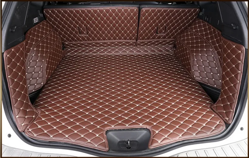 

For Renault Koleos 2017.2018 Full Rear Trunk Tray Liner Cargo Mat Floor Protector foot pad mats High Quality Embroidery Leather