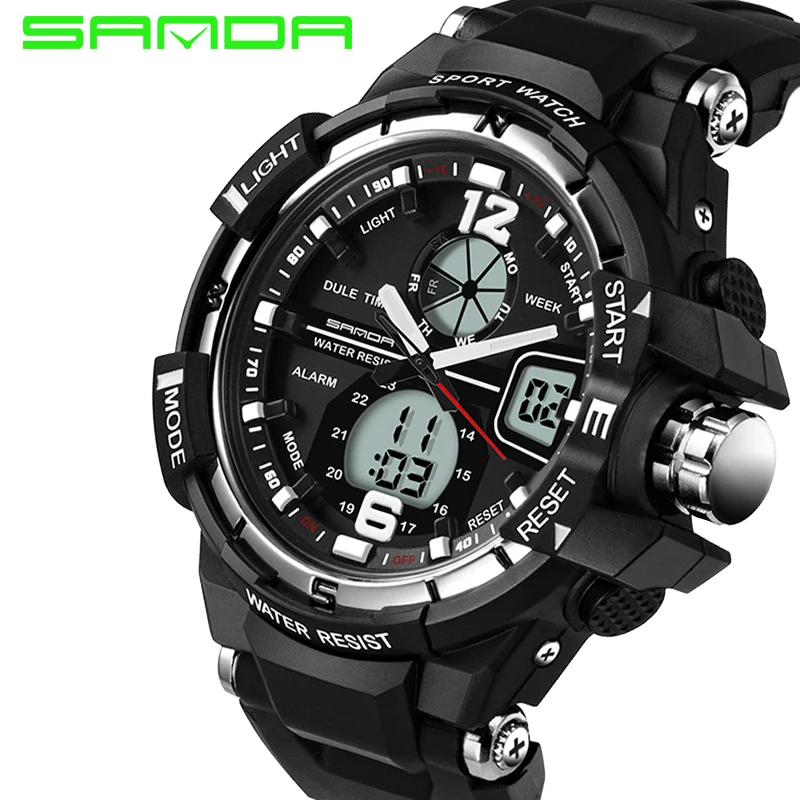 Мужские кварцевые наручные часы SANDA Брендовые повседневные спортивные в стиле