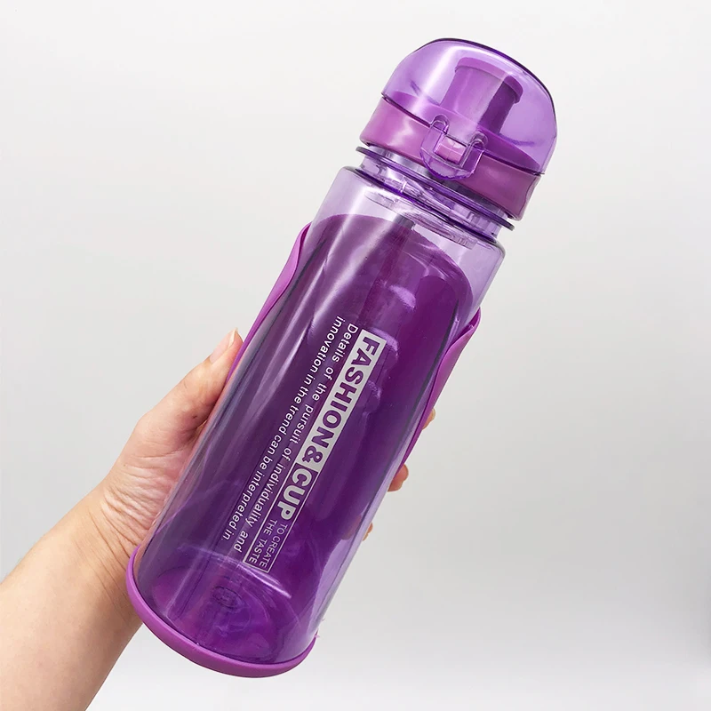 Бесплатная доставка пластиковая бутылка для напитков 800 мл фиолетовый серый