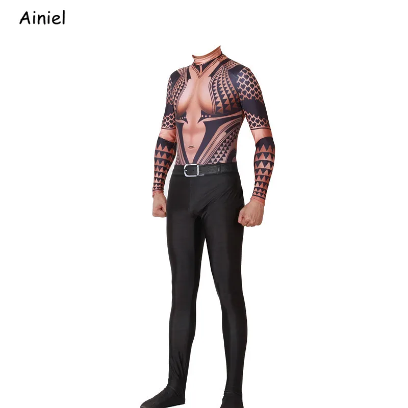 Индивидуальный костюм аквамена Костюм Артура Карри золотого цвета для