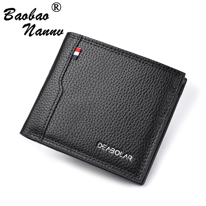 

Business Card Holder For Men Wallet Male Purse Cuzdan Small Money Bag Top Quality Leather Wallets Thin Dollar Card Holder Purses