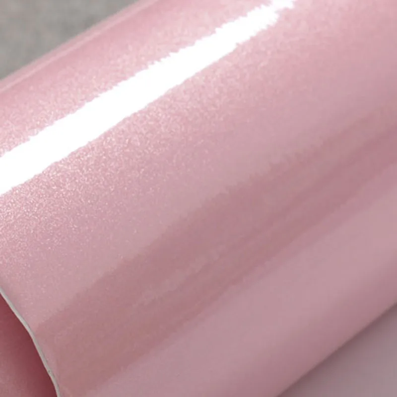 Pink Виниловая контактная бумага ПВХ водонепроницаемая самоклеющаяся настенная бумага кухонный шкафчик, гардероб, буфет мебель домашний Декор наклейки на стену - Цвет: Pink