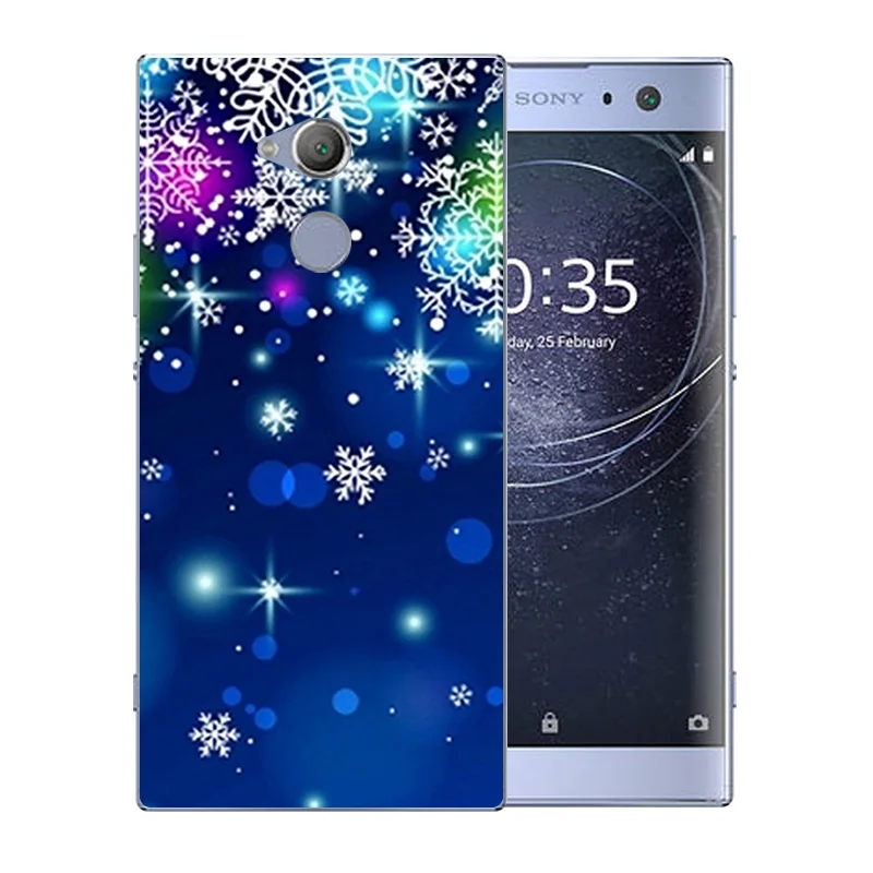 Ультра прозрачные силиконовые чехлы 6 0 для Sony Xperia XA2 с веселым рождественским