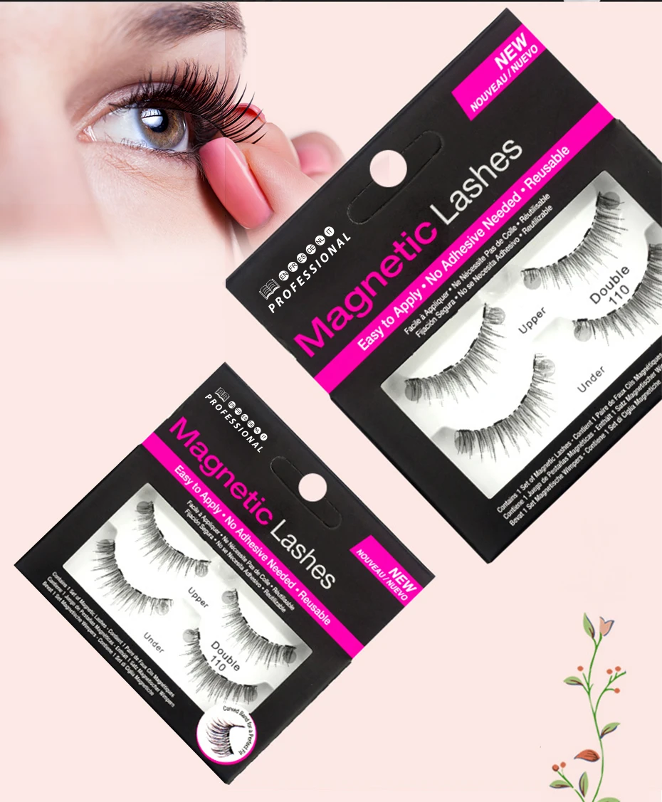 10 пар/лот Магнитная ресницы с 4 магниты, магнитные lashes natural накладные ресницы намагниченные ресницы с пинцет для накладных ресниц