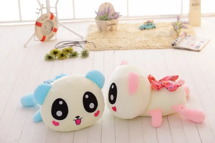 Kawaii красочные светильник на панды плюшевые игрушки куклы большой световой