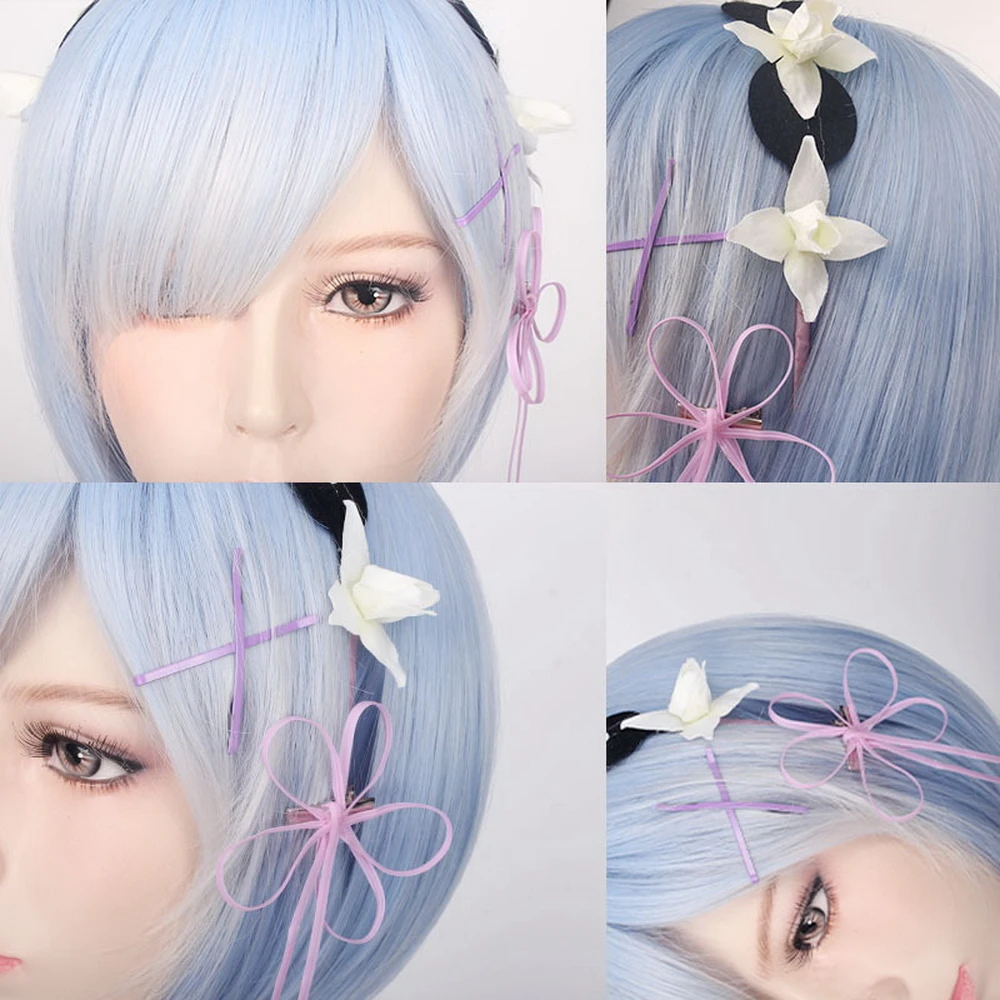 Парик для косплея Rem Re zero Ram синтетические волосы жизнь в другом мире от Zero костюм