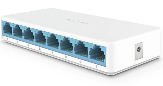 S108C Замена Tenda S108 8 портов коммутатор Ethernet маленький и умный настольный 8*10/100 Мбит/с