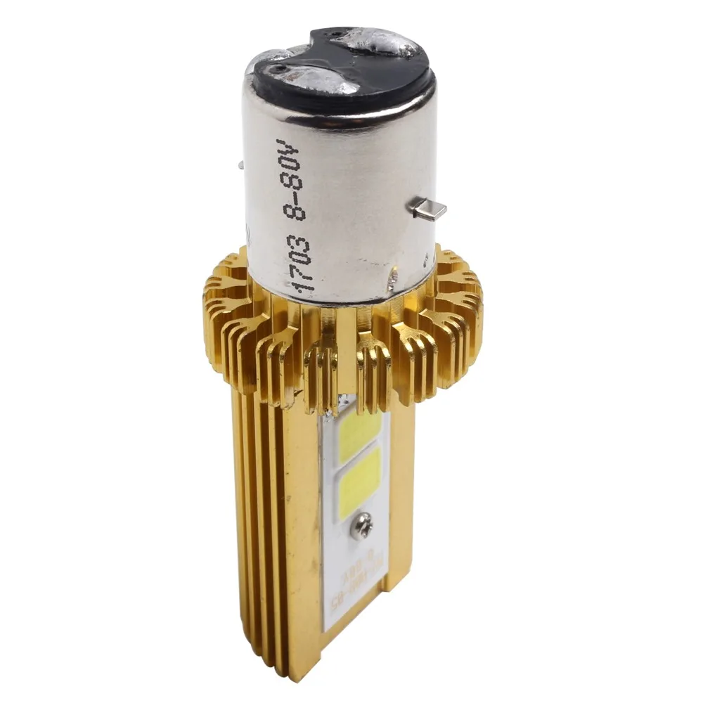 Светодиодный светильник H6 для мотоцикла COB 800LM BA20D Led H/L лампа скутера квадроцикла