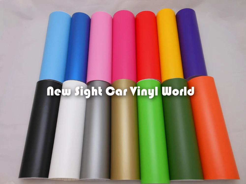 

High Quality Yellow Matte Car Vinyl Wrap Matte Yellow Car Film Air Free For Car Decals Size:1.52*30m/Roll