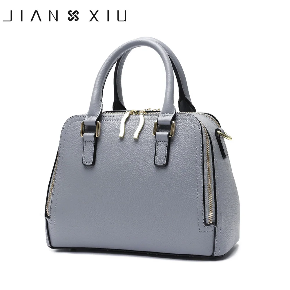 

JIANXIU Women Split Leather Handbag Shoulder Messenger Bags Double Zipper Handbags Women Famous Brands 2018 New Small Tote Bags