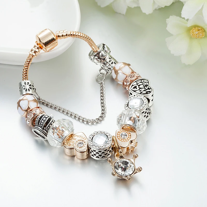 ANNAPAER браслеты роскошные ювелирные изделия Европейский очаровательный браслет с