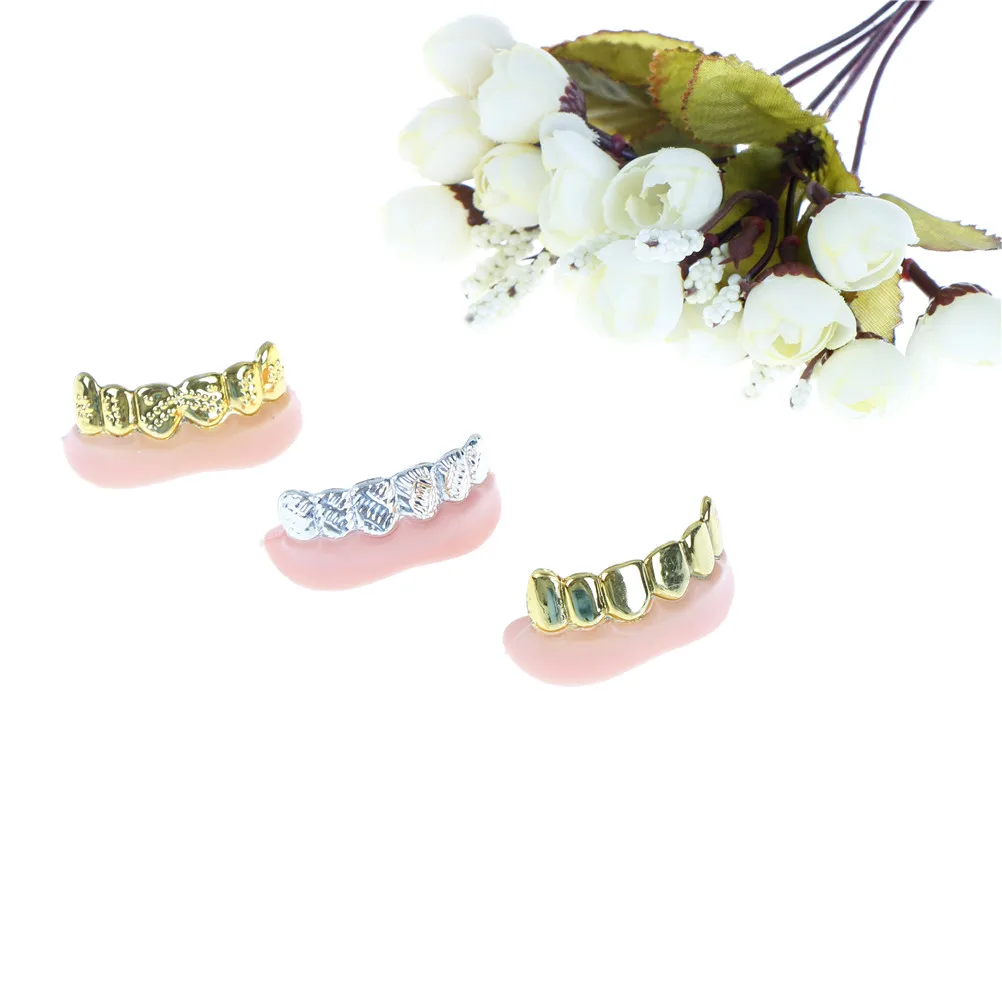 1 шт. украшения для Хэллоуина поддельные зубы оптом партии Bling Grills Позолоченные