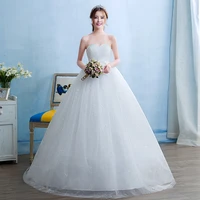 wedding dress 2019 new bride lace up wedding dressses pregnant women high waist simple large size ball gowns dresses